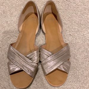 Pewter colored Franco Sarto Flats